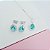 Conjunto Colar e Brincos Zirconia Gota Verde Claro Cravejado Prata 925 - Imagem 1