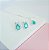 Conjunto Colar e Brincos Zirconia Gota Verde Claro Cravejado Prata 925 - Imagem 2