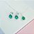 Conjunto Colar e Brincos Zirconia Gota Verde Esmeralda Cravejado Prata 925 - Imagem 2