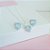 Conjunto Colar e Brincos Zirconia Coração Azul Claro Prata 925 - Imagem 1