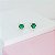 Brinco Zirconia Coração Verde com Borda Cravejada Prata 925 - Imagem 1