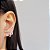 Conjunto Colar e Brincos Zirconia Coração Rosa Claro Prata 925 - Imagem 4