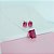 Conjunto Colar e Brincos Zirconia Rosa Escuro Retangular Prata 925 - Imagem 1