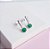Brinco Base Slim com Pingente Zirconia Verde Prata 925 - Imagem 1