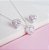 Conjunto Colar e Brincos Coração Ponto de Luz Cravejado Zirconia Prata 925 - Imagem 2