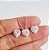 Conjunto Colar e Brincos Coração Ponto de Luz Cravejado Zirconia Prata 925 - Imagem 3