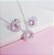 Conjunto Colar e Brincos Rosa Claro Cravejado Prata 925 - Imagem 3