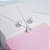 Conjunto Colar e Brincos Ponto de Luz Gota Cravejada Prata 925 - Imagem 1