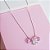 Colar com 3 Pingentes Zirconia Gota Rosa e Cristal Prata 925 - Imagem 1