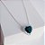 Colar Elos com Pingente Zirconia Coração Verde Prata 925 - Imagem 3