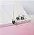 Conjunto Colar e Brincos Zirconia Coração Verde Prata 925 - Imagem 1