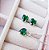 Conjunto Colar e Brincos Zirconia Coração Verde Prata 925 - Imagem 5