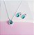 Conjunto Colar e Brincos Zirconia Gota Verde Cravejado Prata 925 - Imagem 2