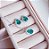 Conjunto Colar e Brincos Zirconia Gota Verde Cravejado Prata 925 - Imagem 3