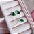 Conjunto Colar e Brincos Zirconia Gota Verde Esmeralda Cravejado Prata 925 - Imagem 4