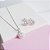 Conjunto Colar e Brincos Ponto de Luz Cravejado Prata 925 - Imagem 1