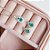 Conjunto Colar e Brincos Zirconia Gota Verde Cravejado Prata 925 - Imagem 3