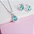 Conjunto Colar e Brincos Zirconia Gota Verde Cravejado Prata 925 - Imagem 5