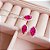 Conjunto Colar e Brincos Zirconia Navete Rosê Cravejado Prata 925 - Imagem 3