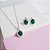 Conjunto Colar e Brincos Zirconia Oval Verde Esmeralda Cravejada Prata 925 - Imagem 1