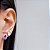 Conjunto Colar e Brincos Zirconia Navete Ametista Cravejada Prata 925 - Imagem 4