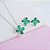 Conjunto Colar e Brincos Zirconias Verde Prata 925 - Imagem 1