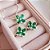 Conjunto Colar e Brincos Zirconias Verde Prata 925 - Imagem 5