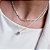 Conjunto Colar e Brincos Zirconia Lilas Redonda Cravejada Prata 925 - Imagem 2