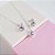 Conjunto Colar e Brincos Zirconia Lilas Redonda Cravejada Prata 925 - Imagem 4