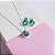 Conjunto Colar e Brincos Gota Verde Prata 925 - Imagem 1
