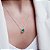 Conjunto Colar e Brincos Gota Verde Prata 925 - Imagem 2
