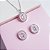 Conjunto Colar e Brincos Zirconia Rosa Claro Prata 925 - Imagem 5
