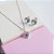 Conjunto Colar e Brincos Zirconia Coração Azul Sky Prata 925 - Imagem 5