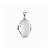 Pingente Relicário Oval com Detalhes em Zircônias Prata 925 - Imagem 1