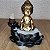 Incensário Cascata Buda na Flor de Lótus Dourado - Imagem 1