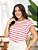Blusa Feminina Muscle Tee Manga Curta Listrada Leve Versátil - Imagem 4