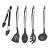 Conjunto de Utensílios em Silicone com Cabo Inox - Cool Grey - Imagem 1