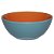 Conjunto c/ 06 - Tigelas Pequenas - Bowl - 600ml - 16cm - Laranja/Azul Esverdeado - Imagem 1