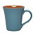 Conjunto c/ 06 - Caneca Tulipa 330ml - Laranja/Azul Esverdeado - Imagem 1