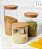 Potes Bahia de Vidro Borosilicato 600ml com Tampa de Bambu - Imagem 2