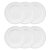 Conjunto com 6 Pratos Rasos 26cm com Aba - Porcelana Branco - Imagem 2