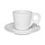 Xícara Chá Genova 200ml c/Pires - Porcelana Branca - Imagem 1