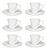 Xícaras Cafezinho Genova 75ml C/Pires - Porcelana Branca - Imagem 3