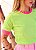 Tshirt Bicolor - Verde Lima com Rosa Pink - Imagem 2