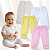 Kit 4 Calças Mijão Culote Roupa de Bebê Recém Nascido P M G - Imagem 4