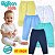 Kit 5 Calças Mijão Culote Roupa de Bebê Recém Nascido P M G - Imagem 1