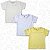 Kit 3 Camisetas Lisa Manga Curta Para Bebê P M G Menino Menina - Imagem 3