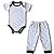 Conjunto Body Manga Curta e Calça Malha Estampado Para Bebê - Imagem 7