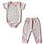 Conjunto Body Manga Curta e Calça Malha Estampado Para Bebê - Imagem 8