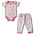 Conjunto Body Manga Curta e Calça Malha Estampado Para Bebê - Imagem 5